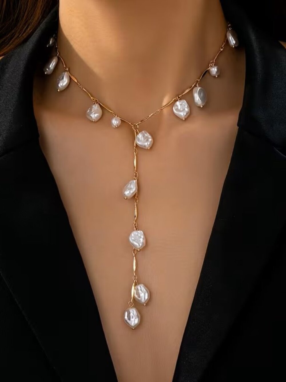 Womens Y Necklace Lariat Dangle Charm Pendant Boho Bridal Wedding Jewelry Gift